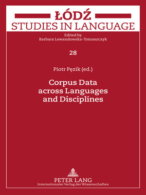 cover image of Corpus Data across Languages and Disciplines